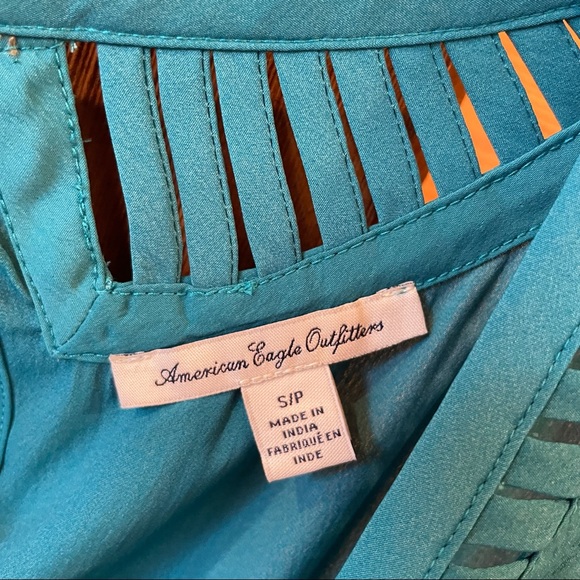 American Eagle Teal Dress Medium - Picture 4 of 5
